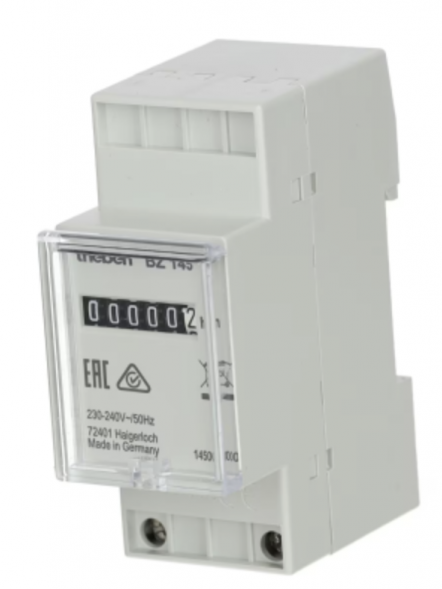 Счётчик моточасов Theben BZ 145 230 В для DIN-рейки, 2 TE, IP20