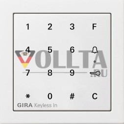 Gira 2605112 Gira Keyless In кодовый выключатель с клавиатурой накладной, чисто белый