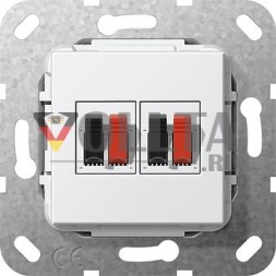 Gira 569303 подключение громкоговорителя 2-х полосная вставка чисто белый