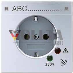 Jung AL2521KINAUF LS990 SCHUKO-розетка 16А, цвет: алюминевый
