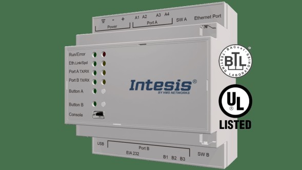 INTESIS INBACMEB0600000 KNX-BACnet Шлюз IP | 60 устройств