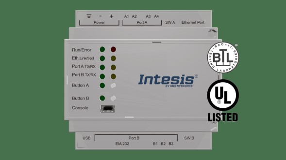 INTESIS INBACMEB0600000 KNX-BACnet Шлюз IP | 60 устройств