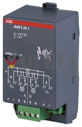 ABB Stotz-Kontakt JA/M2.24.1, модуль привода жалюзи, 2-ходовой, 24 В пост. тока, 2CDG110004R0011