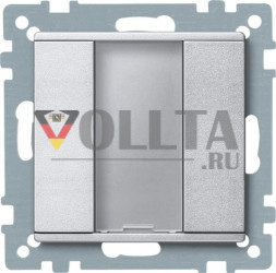 Schneider серия: Merten 627560 System M KNX кнопка, клавиша plus 1-я, цвет: алюминевый, тон: матовый