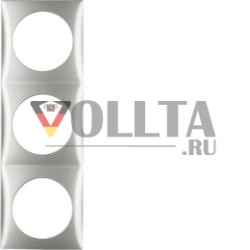 Berker 918192568 рамка 3-сторонняя хром, матовый лак Integro Flow