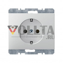 Berker 47357009 K1 SCHUKO-розетка 16А, безопасная для тедей,цвет:полярная белизна, тон:глянец