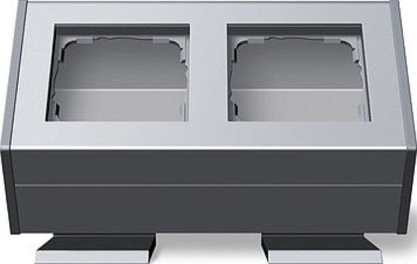 Gira 119226 Profil55 рамка двойная,  цвет: алюминевый