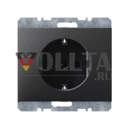 Berker 47157006 K1 SCHUKO-розетка 16А, без защиты от детей цвет:антрацит, тон: матовый