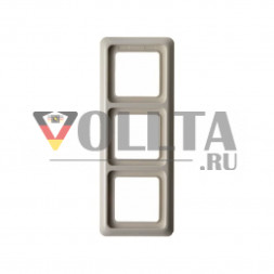 Berker 1330 WG UP рамка,3 группы, цвет: кремово-белый, тон:глянец