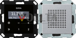 Gira 228026 System55 встроенный, внутренний-Radio RDS цвет: алюминевый
