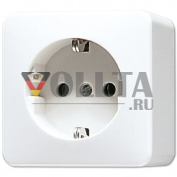 Jung 620KIAWW AP600 SCHUKO-розетка  16А, безопасная для тедей,цвет: альпийский белый