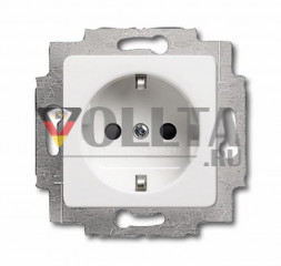 Busch-Jaeger 20EUCQ-214 Reflex SI, SCHUKO-розетка  без штампа в альпийском белом