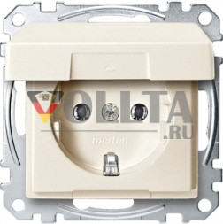 Schneider серия: Merten MEG2311-0444 System M SCHUKO-розетка 16А, цвет: кремово-белый, тон: матовый