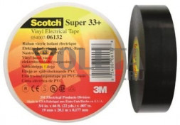 3M 7000058432 Электроизоляционная лента Scotch Super 33+ 19mm цвет:черный, 6 метр.
