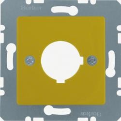 Berker 143207 Центральная пластина для сигнального и контрольного устройства 22,5 мм желтая, глянцевая Центральная пластина