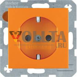 Berker 47231914 Розетка SCHUKO оранжевая, матовая Berker S.1/B.3/B.7
