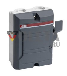 ABB Stotz-Kontakt BW225DP, выключатель нагрузки в корпусе 2-полюсный 25А 230В с темно-серой ручкой, 2CMA142400R1000
