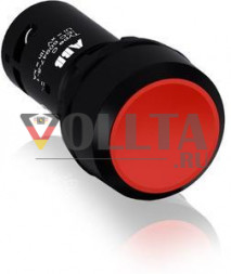 ABB Stotz-Kontakt CP2-10R-10, кнопка, с фиксацией, плоская, красная, 1SFA619101R1011