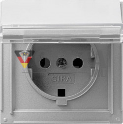 Gira 041065 TX44 SCHUKO-розетка 16А, цвет: алюминевый