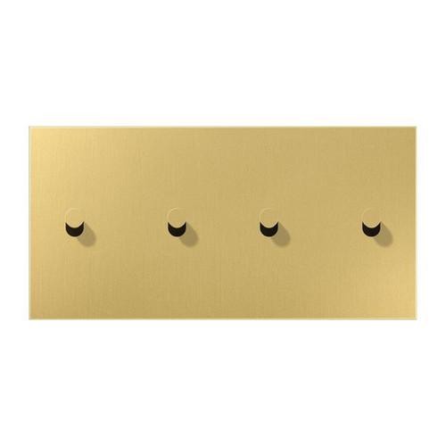 Крышка Jung ME12-250CK25 с коромыслом, конусная, 2-ходовая, 2 x 2 коромысла, горизонтальная, серия LS 1912, латунь классическая