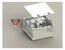 BS 8802A Напольная розетка,2x портовая, контактная верхняя крышка из алюминия