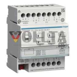 Hager TYMS646R 6-канальный KNX Secure с контроллером для привода отопления 24/230 В