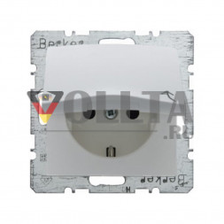 Berker 47511909 S1 SCHUKO-розетка 16А, цвет:полярная белизна, тон: матовый