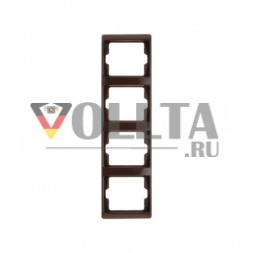 Berker 13430001 Arsys рамка четверная  вертикальная, цвет:коричневый, тон:глянец