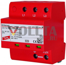Dehn 941300 Комбинированное УЗИП DEHNshield DSH TNC 255 без выносного сигнального контакта.