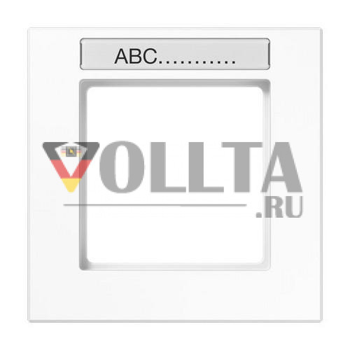 Рамка Jung AC581BFNAWW 1-сторонняя, с полем для этикетки, вертикальный и горизонтальный монтаж, термопластик, A CREATION, альпийский белый