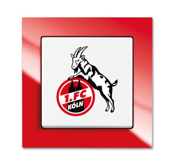 Выключатель вентилятора Busch-Jaeger 2000/6 UJ/04 1. FC Koln, включение и выключение