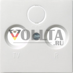 Gira 086927 System55 Антенная розетка крышка, цвет:чисто белый, тон: матовый
