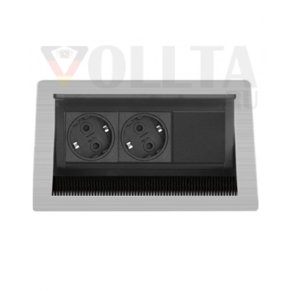 EVOline Fliptop Push S-2-1 / 2 розетки / 1 свободное пространство