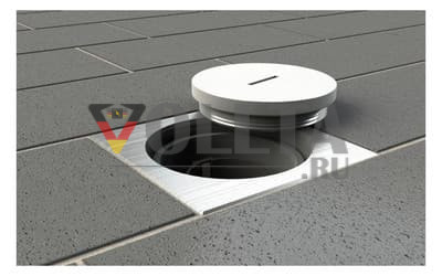 BS 7601A Напольная розетка для наружной установки, 1x угловая винтовая крышка из алюминия IP67