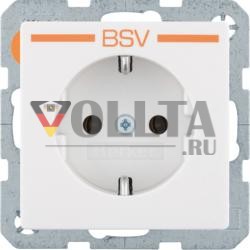 Розетка Berker 47436069 SCHUKO BSV Qx PW SAMT