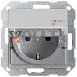 Gira 276326 System55 SCHUKO-розетка 16А, цвет: алюминевый