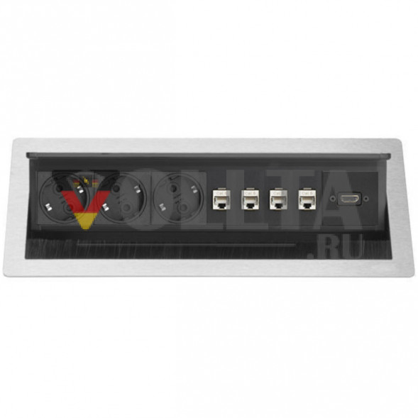 EVOline FlipTop Push XL / Мультимедиа / 3x питания / 4x RJ45 / HDMI
