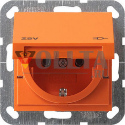 Gira 041602 System55 SCHUKO-розетка  16А, c откидная крышка