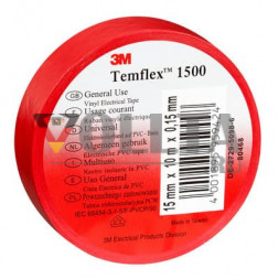 3M 7000062309 PVC Электроизоляционная лента 19mm цвет: красный TemFlex 1500 19x25rt 25 метр.