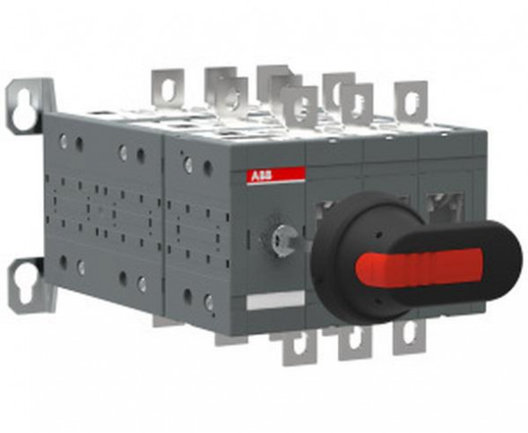 ABB Stotz-Kontakt OT250E03YP, байпасный выключатель 3-полюсный 250A с ручкой и открытым валом переключения I-0-II, 1SCA123553R1001