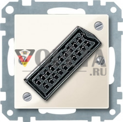 Schneider серия: Merten 468444 System M EURO-AV-разъем крышка, цвет: кремово-белый, тон:глянец