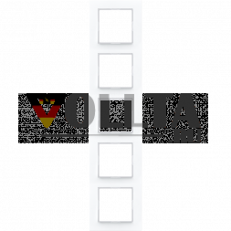 Рама Jung AC585WW 5-позиционная, вертикальный и горизонтальный монтаж, Дюропласт, A CREATION, альпийский белый