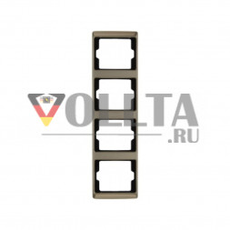 Berker 13440001 Arsys рамка четверная вертикальная, цвет: светло-бронзовый