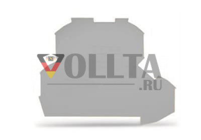 Wago 2002-2291 Торцевая и Промежуточная пластина 0,8 mm dick цвет: серый