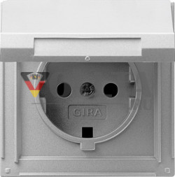 Gira 045465 TX44 SCHUKO-розетка  16А, цвет: алюминевый
