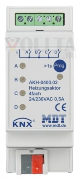MDT AKH-0400.02 актор для обогревателя,  четверная 24-230V
