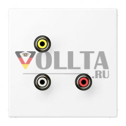 Система мультимедийного подключения Jung MALS1031WWM Cinch Audio / Composite Video, серия LS, белоснежный матовый