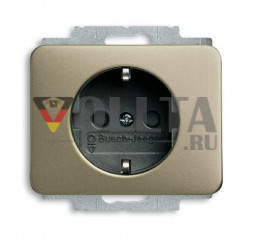 Busch-Jaeger 20EUC-260 Серия Alpha exclusive SCHUKO-розетка 16А, цвет алюминевый тон: паладиум