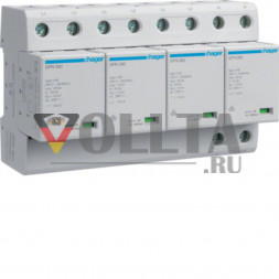Hager SPN801 Молниеразрядник, комбиконтроллер  4-полюсный 100kA Typ 1 TNS System