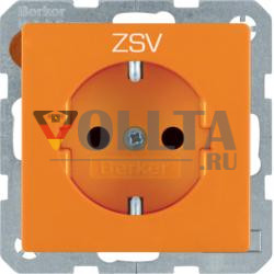 Berker 47236007 розетка SCHUKO с EHBS Qx оранжевый бархат